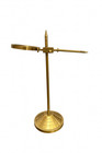 Brass Magnifying Adjustable Glass With Wooden Base     Nautical Antique Desk D  cor
