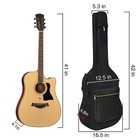 Acoustic Guitar Gig Bag 39-41 Inch Black Thick Padded Waterproof Backpack Case