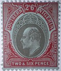 Travelstamps  1909 Southern Nigeria Stamps Sg 41  Two   Six Pence  Mogh Signed