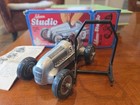 Vintage Schuco Studio 1050 Mercedes Grand Prix Wind Up Tin Toy Car Box Tools Etc