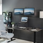 Vivo Dual 13  To 27  Monitor Mount With Laptop Holder  Tall Adjustable Stand