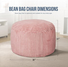 3ft Bean Bag Chairs For Adults Large Beanbag Chair With Stripe Plush Cover Big B
