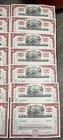  lot Of 20  Reading Railroad Co  Stock Certificate  100 Shares  Red