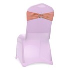 100 Coral Peach Spandex Stretch Chair Sashes Bow With Slider Buckle Wedding Deco