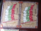 Lot Of 4 Antique Cigar Box Tobacco Felt Liner Insert Usa Flag 8 x 11 5  Flannel
