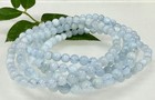 Wholesale 6 Pcs Natural Aquamarine 5mm 7 5    Crystal Healing Stretch Bracelet