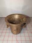 Antique Heavy Solid Brass Mortar And Pestle Large Pharmacy Apothecary Bowl Set