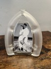 Mikasa Vintage Crystal Glass Picture Frame Frosted Unique Wedding Anniversary