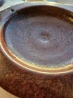 Burl Wood Bowl Signed Hand-turned Figural Grain