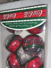 Coca Cola Christmas Stained Glass Look Light Cover Balls Set Of 6 New 1997