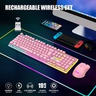 Redthunder K10 Wireless Gaming Keyboard And Mouse Combo  Led Backlit