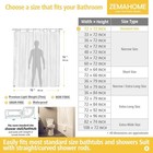Lightweight Peva Shower Curtain Liner Rustproof Grommets Magnetic Weighted Hem