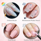 34pcs Professional Nail Art Brush Set Acrylic Ombre Dotting Tools