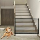 2pack Small Pet Dog Baby Safety Gate White Mesh Fence Guard Indoor Home 43 x31 
