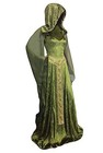 Medieval Dress Renaissance Hooded Lace Up Gothic Gown Velvet Floor Length