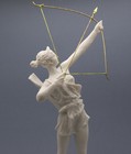 Artemis Diana With Bow Greek Roman Goddess Statue Sculpture Cast Marble 15 9 In