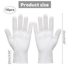 32 Pcs White Cotton Gloves  Moisturizing Sleep Gloves For Dry Standard 
