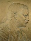 Vintage 1920s Solid Bronze Fraser Copy Wall Plaque President Theodore Roosevelt