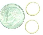 14kt Pure Gold  040 Endless 10mm Tiny Hoop Earrings-nose Too - Free Shipping
