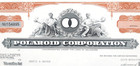     scarce Polaroid Corporation 1987 Stock Certificate   First Instant Camera