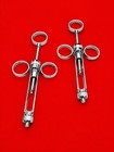 Aspirating Syringe 3-ring Stainless Steel Dental Anesthetic Syringe 2 Pack 1 8
