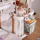 Hanging Baby Diaper Caddy Organizer  Crib Storage Bag For Nursery  Grey Cloud