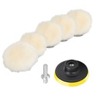 Wool Polishing Buffing Pad Set  7pcs 3 Inch Car Polisher Buffer Drill