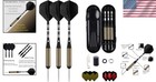 High Performance Steel Tip Darts Set  Brass  Black purple  Accessories   More