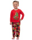 Dr  Seuss The Grinch Toddlers  Here For The Presents Pajamas Plaid Sleepwear