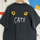 Vintage 90s Cats Broadway Movie Tshirt Musical 2xl 80s Double-sided Cat Eyes
