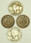 Indian Head Penny  Buffalo Head Nickel - 4 Coin Lot