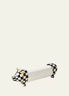 Mackenzie Childs Courtly Check Pig Paper Towel Holder Farmhouse Home Decor New