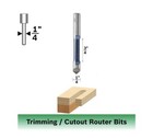      carbide Tip 1 4  Panel Pilot Router Bit  1 4  Shank  Single Flute  Straight