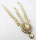Indian Ethnic Pearl Cz Matha Patti Bollywood Gold Tone Women Fashion Jewelry E14