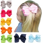 Hot 8cm Hair Accessory Knot Grosgrain Ribbon Hair Bow With Clip For Girl Baby