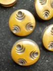 Vintage Butterscotch Carved Swirl Buttons Lot Of 12 Amber Celluloid 7 8   