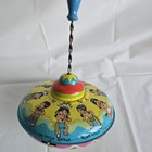 Vintage Ohio Art Ten Little Indians Litho Metal Spinning Tin Top Toy  Works