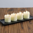 2 Inch Ivory Flameless Votive Candles Real Wax Dripping Led With Timer 4 Pcs