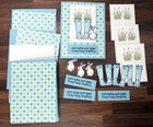 Stampin Up Card Kit Happy Easter Bunny Happy Spring Balmy Blue - Makes 4 Cards
