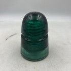 Vintage Green Aqua Amber Swirled B Beehive Glass Insulator