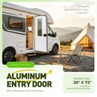 26  X 72  Rv Entry Door Screen   Lock White Aluminum Powder Coated W  Keys