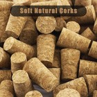 60 Pack Natural Soft Wood Corks  Tapered Cork Wooden Beer Bottle Stopper For Win