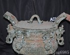 8 8 old China Ancient Bronze Ware Fengshui Beast Incense Burner Censer Statue