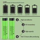 6x Rechargeable Battery 3 7v Flattop 3500mah Lithium Battery Cell For Flashlight