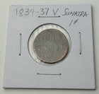 1830s Dutch East Indies Sumatra 1 Cent Copper V Mint Km 1 Colonial Coin