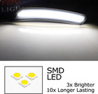 Black-out Smoked Lens Xenon White Full Led Strip Front Bumper Wheel Arch Side Ma