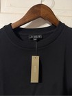 Nwt J crew Black Structured Muscle Tee Padded Shoulder Top Size Small