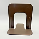 Vintage Set Of 3  more Of A Khaki Color  Metal Bookends - 5  H X 4 7  W