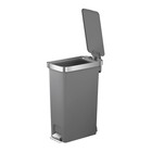 10 5 Gallon Kitchen Step Trash Can  Plastic Slim Kitchen Step Trash Can gray   new