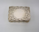 Antique English Victorian Sterling Silver Snuff Box - Chester 1897